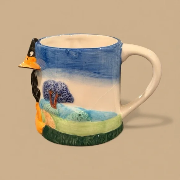 Vintage 1998 Looney Tunes Daffy Duck Sculpted Mug | Gibson 3D 16oz - Picture 4 of 11